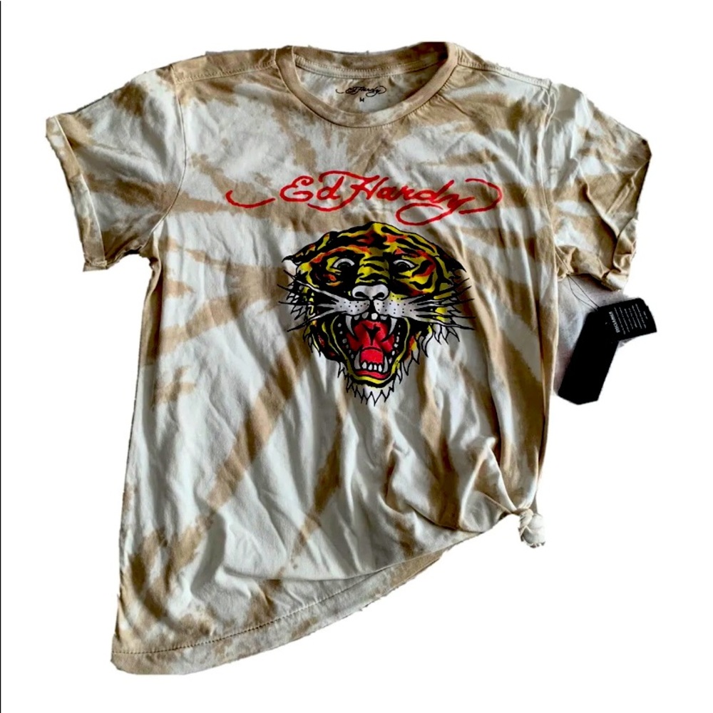 Ed Hardy Women’s M Tie Dye Graphic Print T-Shirt NWT